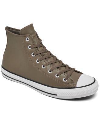 Converse Men s Chuck Taylor All Star Leather High Top Casual Sneakers from Finish Line Macy s