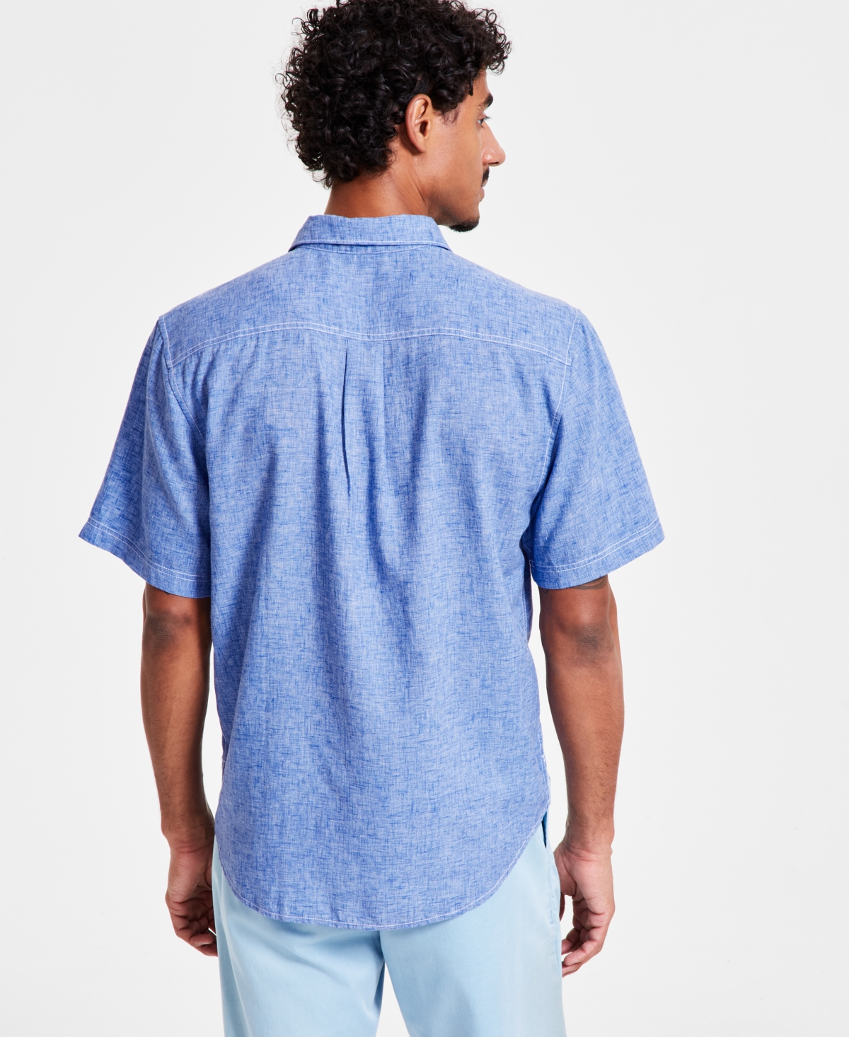 Tommy Bahama Men's Sand Desert Linen Blend Short-sleeve Button-down Shirt