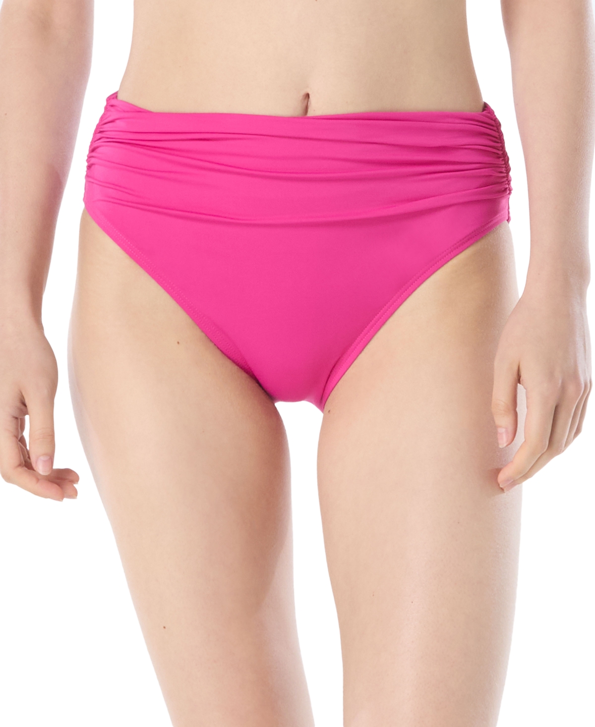 Women's Shirred-Waist Bikini Bottoms - Pink