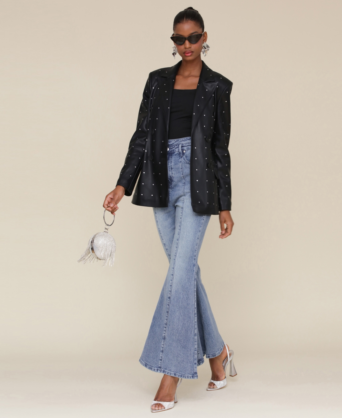 Avec Les Filles Women's High-Rise Extreme-Flare Jeans