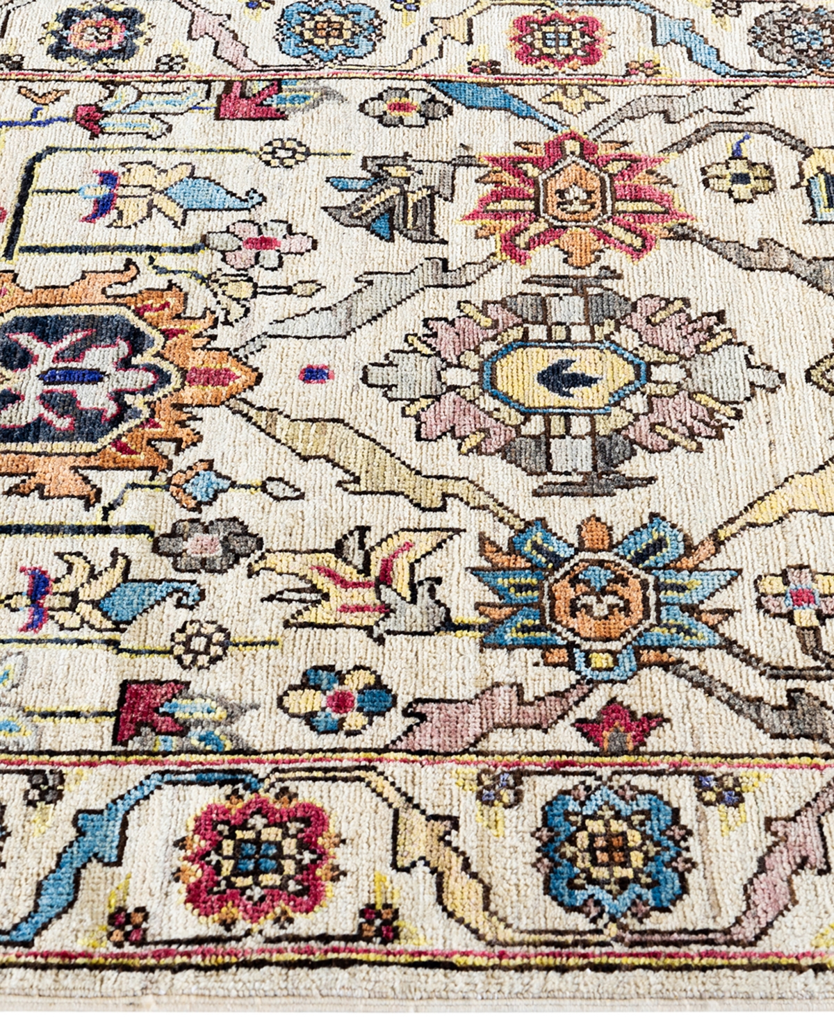 Adorn Hand Woven Rugs Serapi M1999 2'10"x7'11" Runner Area Rug In Ivory