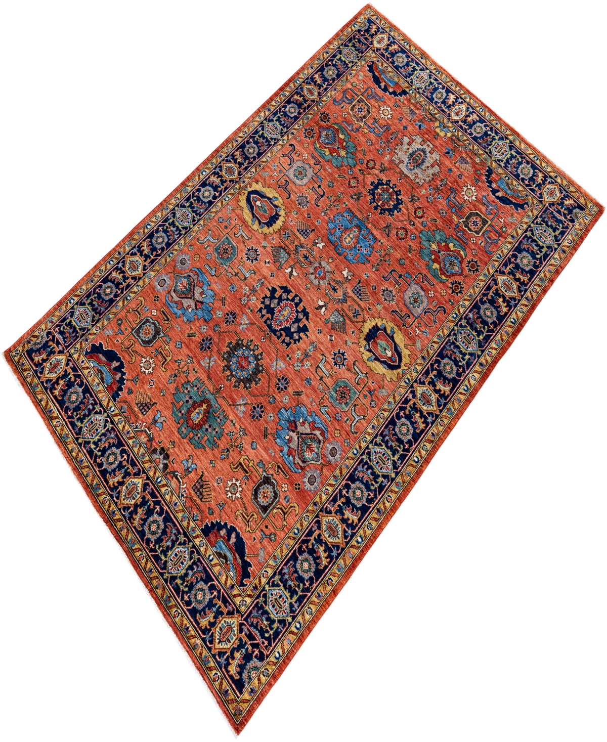 Adorn Hand Woven Rugs Serapi M1999 5'11"x9'1" Area Rug In Red