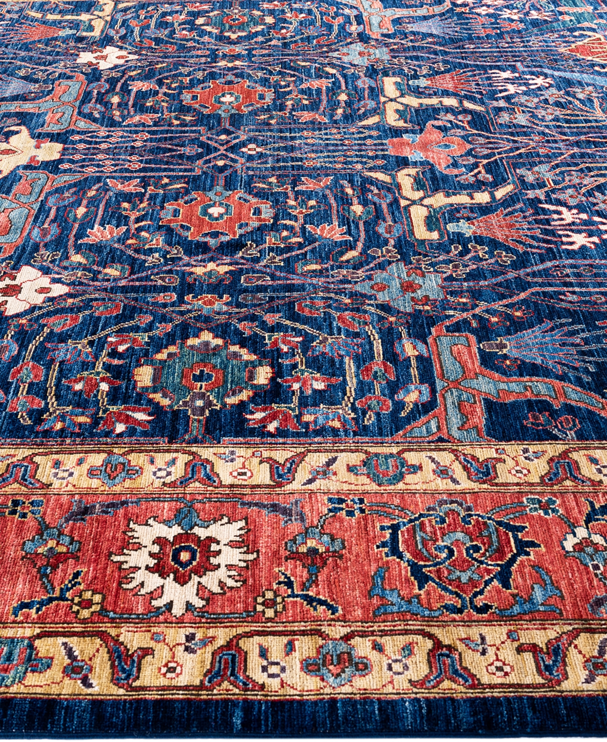 Adorn Hand Woven Rugs Serapi M1999 9'1"x12' Area Rug In Blue