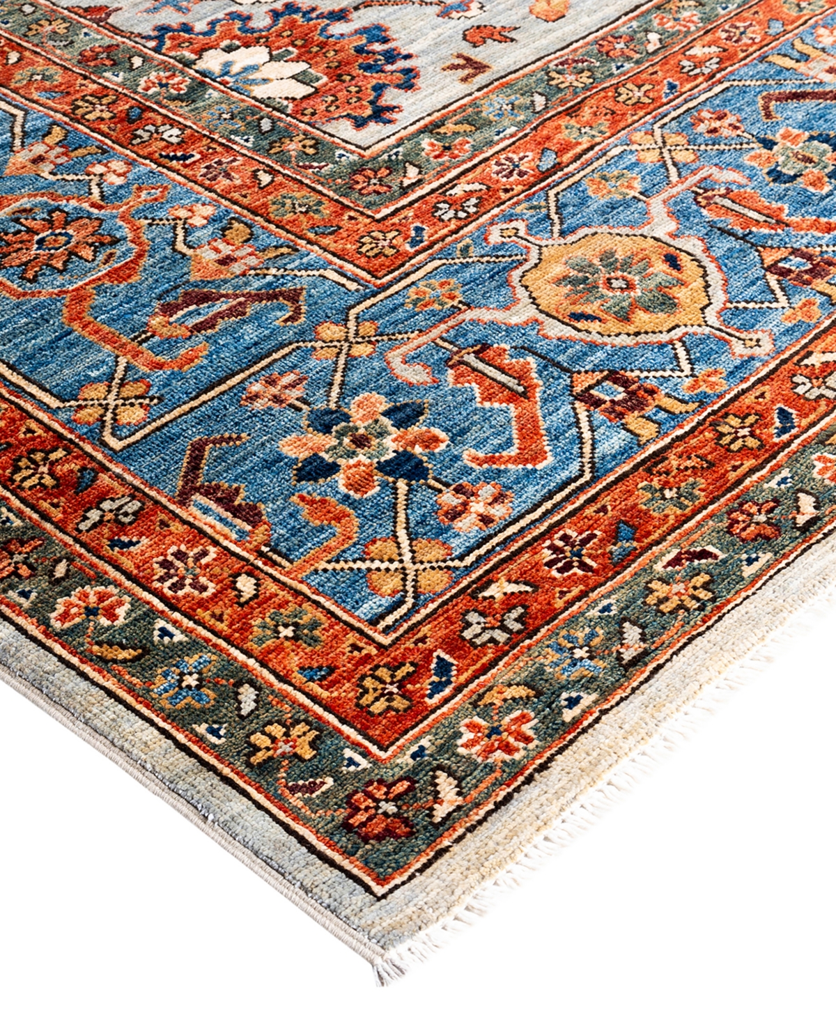 Adorn Hand Woven Rugs Serapi M1999 9'x11'8" Area Rug In Gray