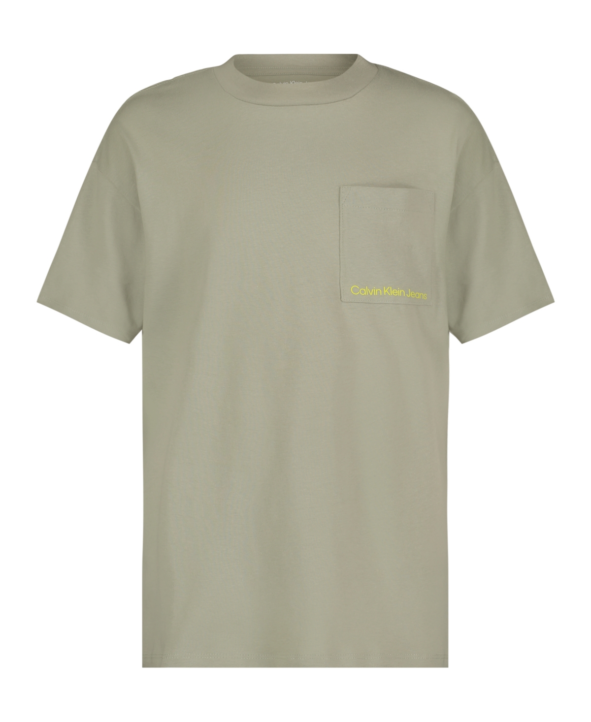 Calvin Klein Big Boys Square Pocket Short Sleeve Tee In Tea