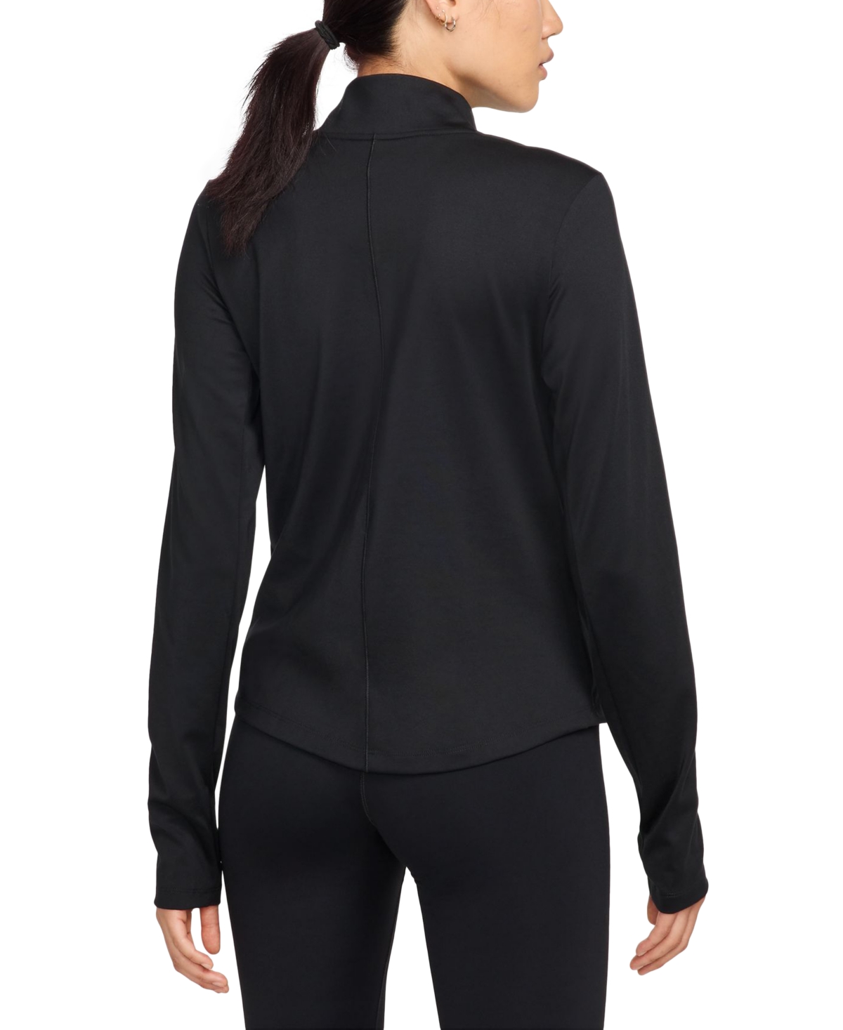 Nike Women's One Dri-fit Full-Zip Mid-Layer Top -blac