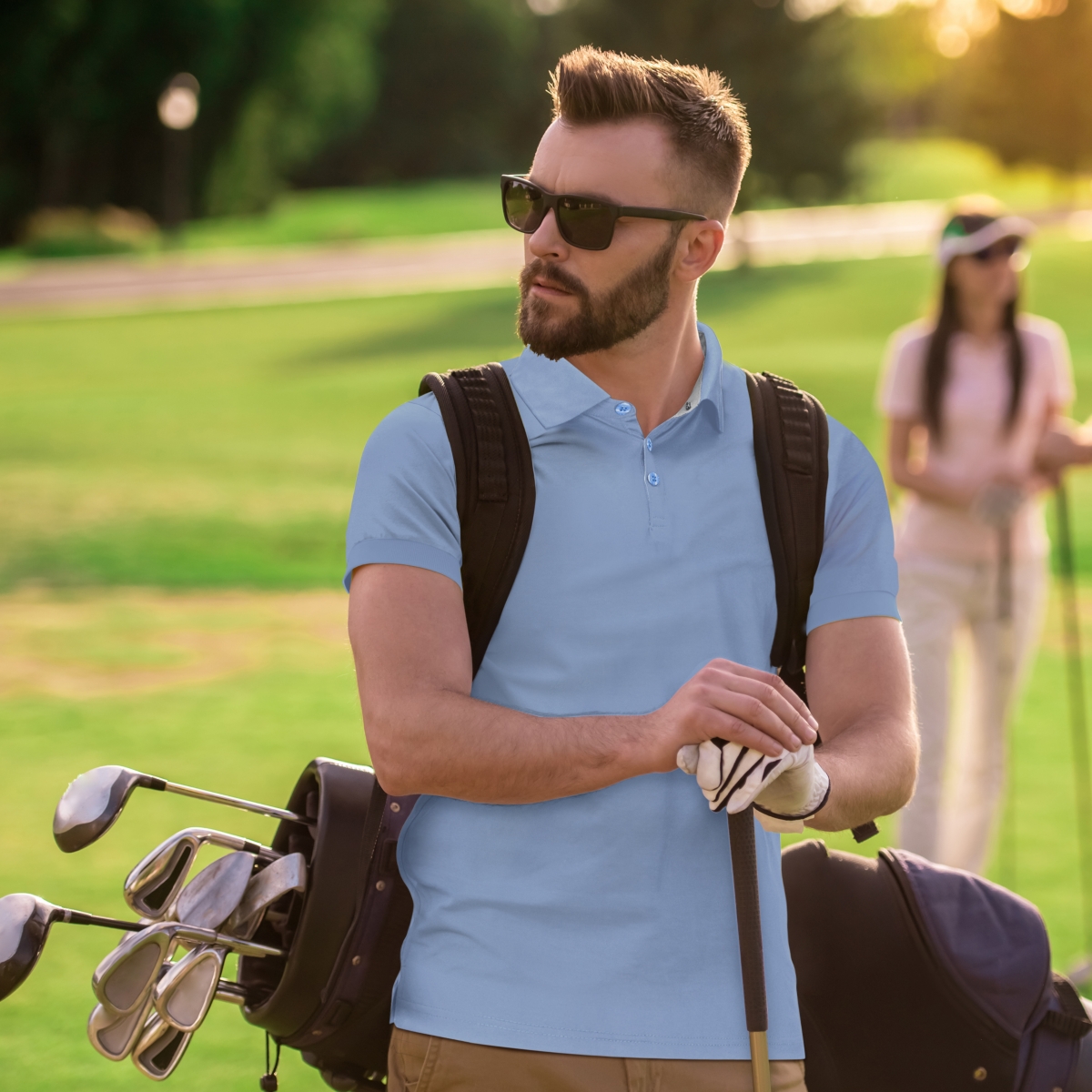 Mio Marino Big & Tall Designer Golf Polo Shirt