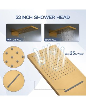 Waterfall Shower System with Valve Kit and Handheld Spray