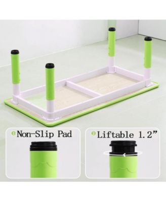 Kids Table and 6 Chair Set – Height Adjustable Toddler Furniture with Non-Slip Legs & Organizer Desktop