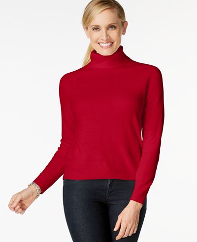 Karen Scott Petite Luxsoft Turtleneck Sweater, Only at Macy's ...