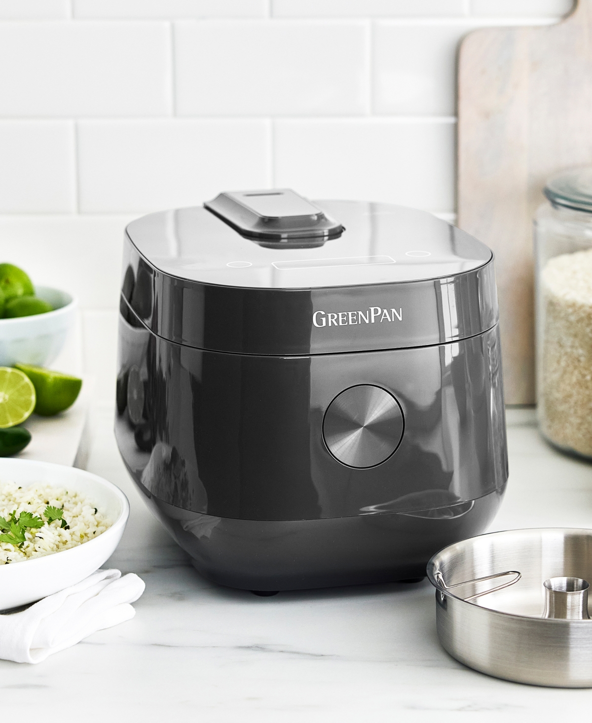 Greenpan 8-cup Bistro Carb-reducing Rice Cooker In Graphite