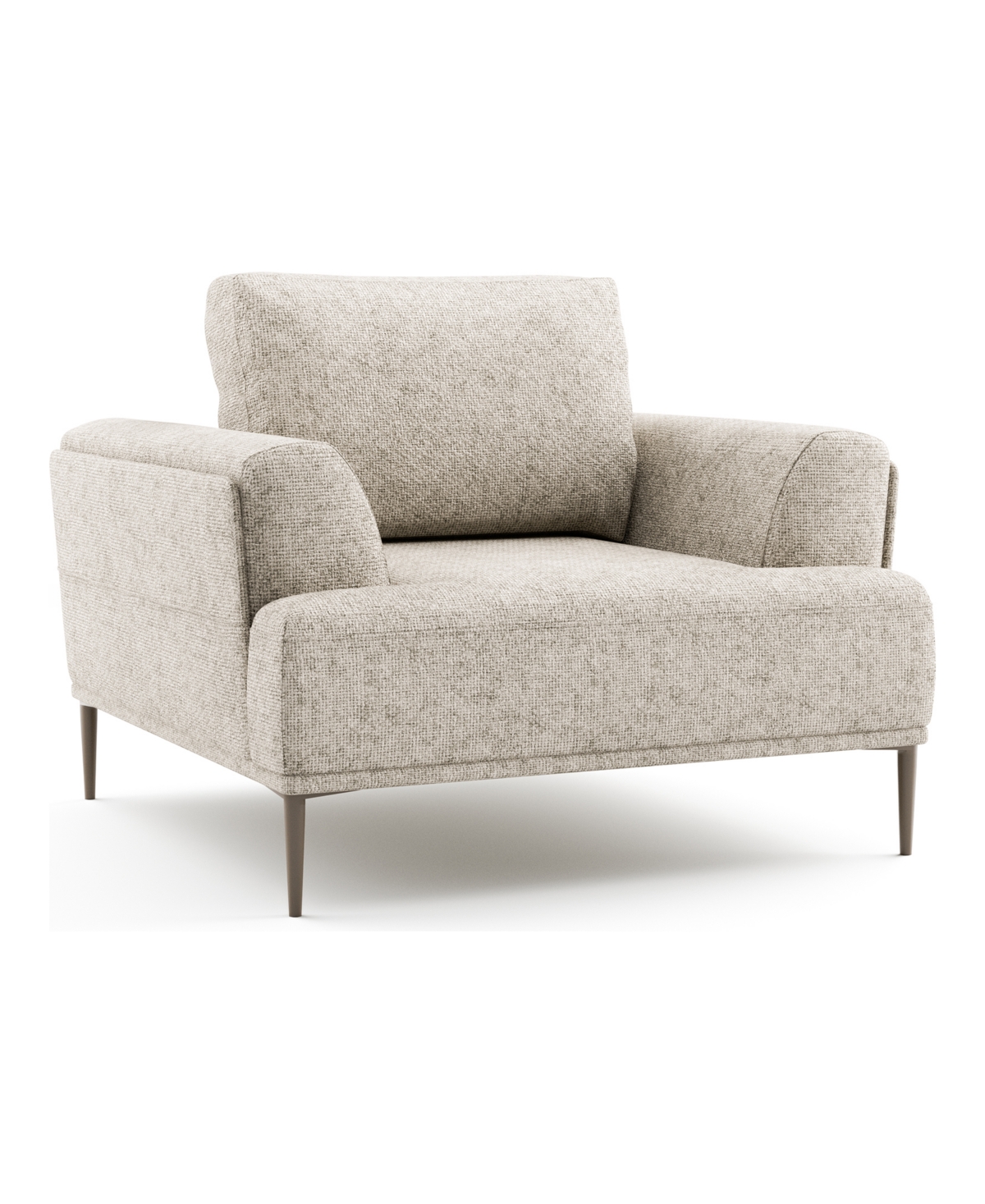 Furniture Of America 44" Orlandi Chenille Arm Chair With Extendable Backrest In Light Brown