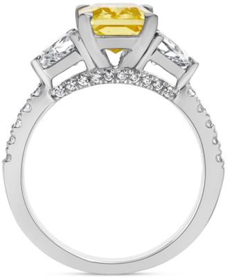 IGI Certified Lab Grown Yellow Diamond Radiant-Cut Bridal Set (3-3/4 ct. t.w.) in 14k White, Yellow or Rose Gold