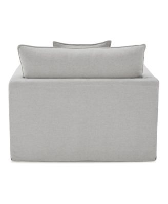 47" Linen Maddy Narrow Track Arm Chair