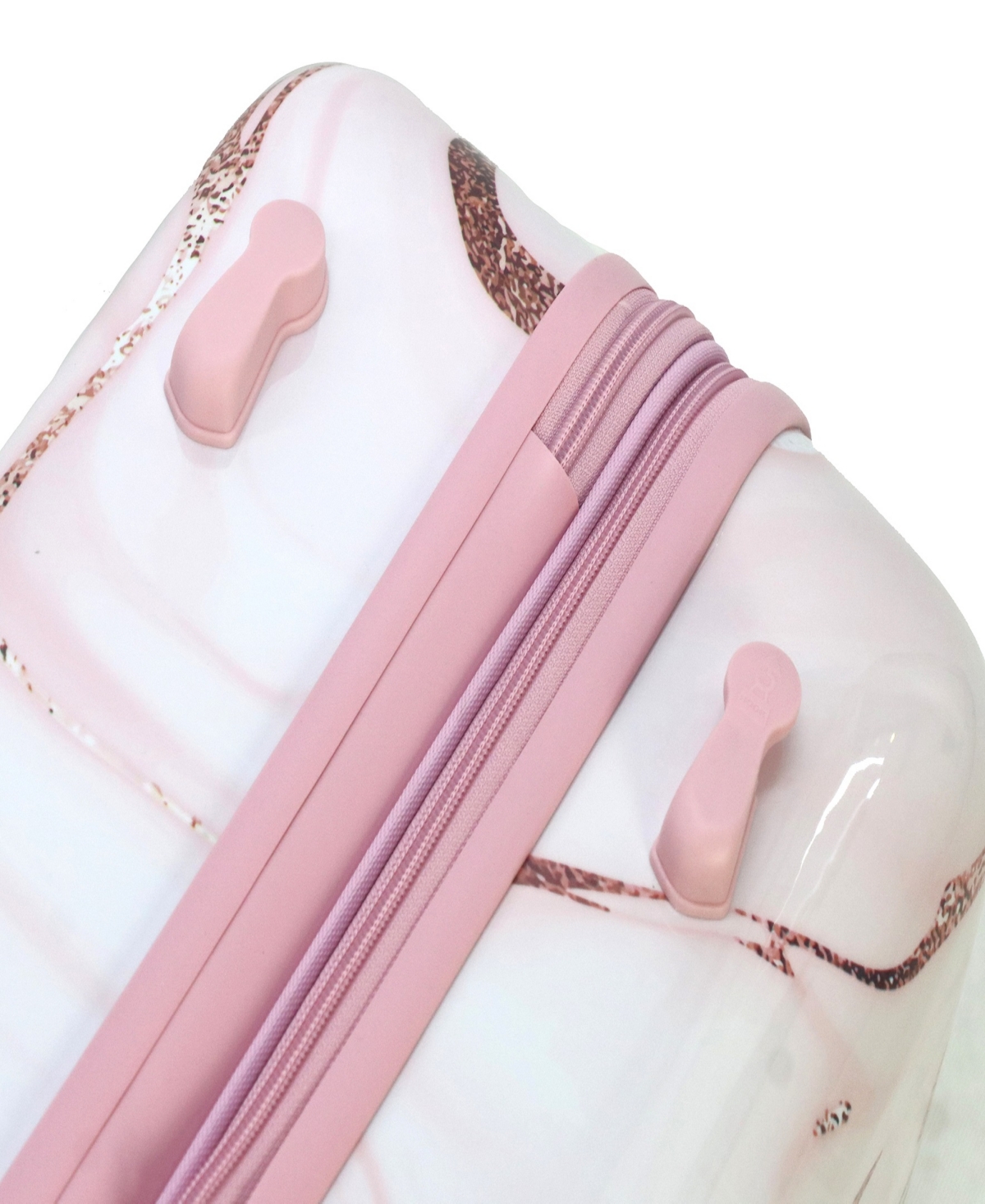 Thalia Sodi Marble Swirl 26" Expandable Luggage In White,pink Marble Swirl