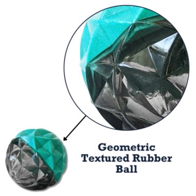 Geometric Design Textured Ball Dog Chew Toy – Small