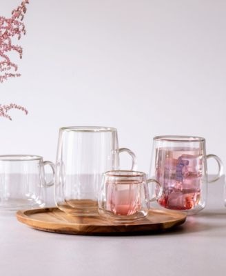 Artesano Hot Cold Beverages Small Insulated Espresso Glass, Set of 2