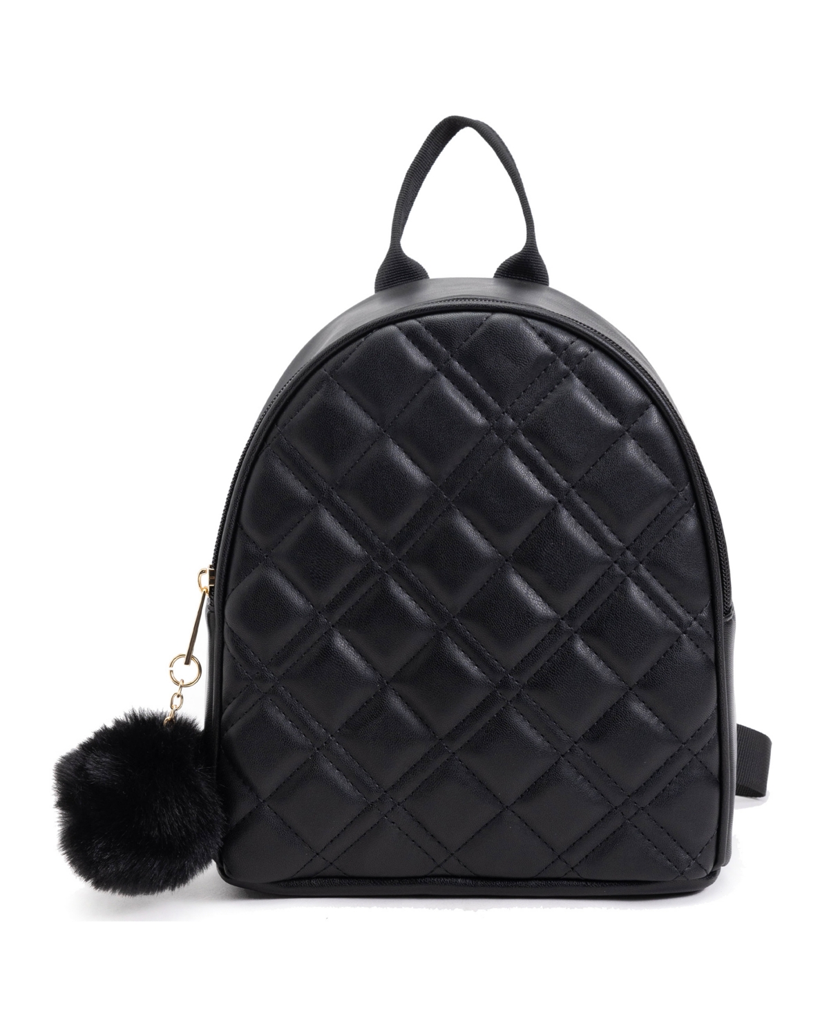 Amara Quilted Mini Backpack - Black