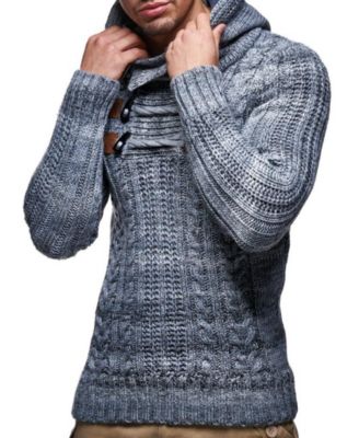 Men s Knitted Pullover | Long-sleeved slim fit hoodie | Basic winter hoodie-sweater for Men