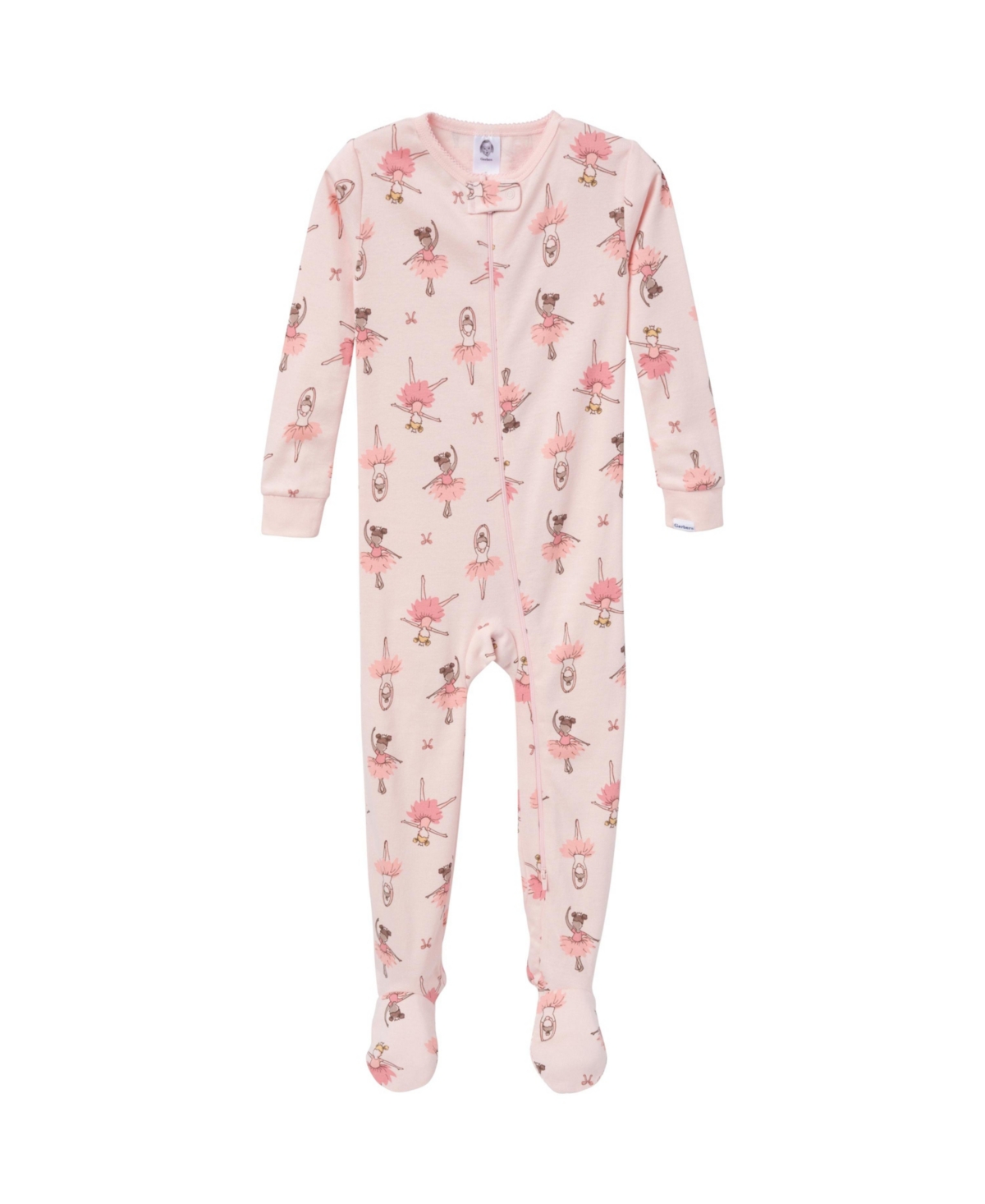 Gerber Baby Girls Snug Fit Footed Pajamas, 2-Pack,- Ballerinas