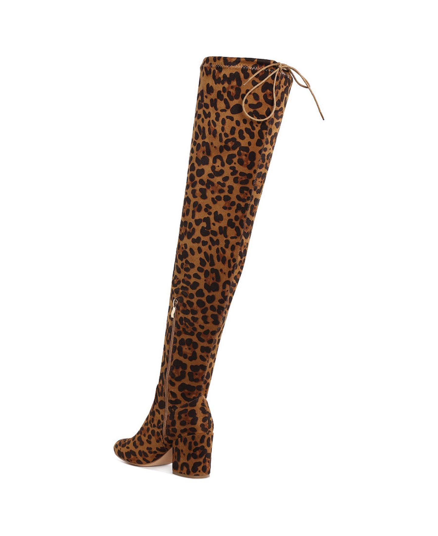 Женские ботинки London Rag Liama Minimal Drawstring Detail Knee-High, цвет: Коричневый — фото 2