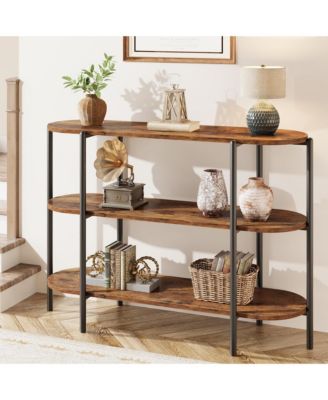 47.2" Inch Console Table, 3 Tier Industrial Metal Sofa Table