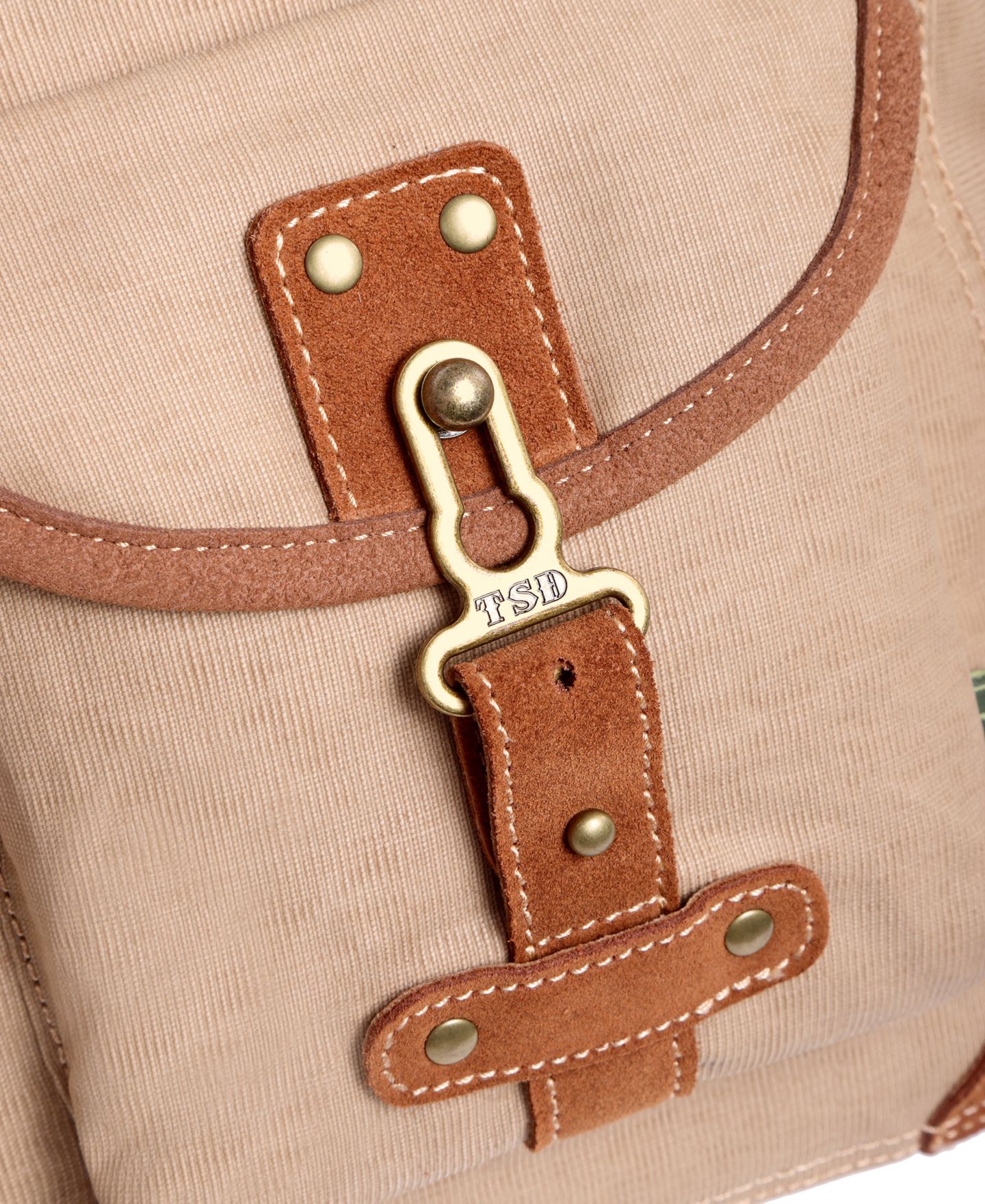 Женская сумка TSD BRAND Dolphin Canvas Crossbody, цвет: Бежевый — фото 7