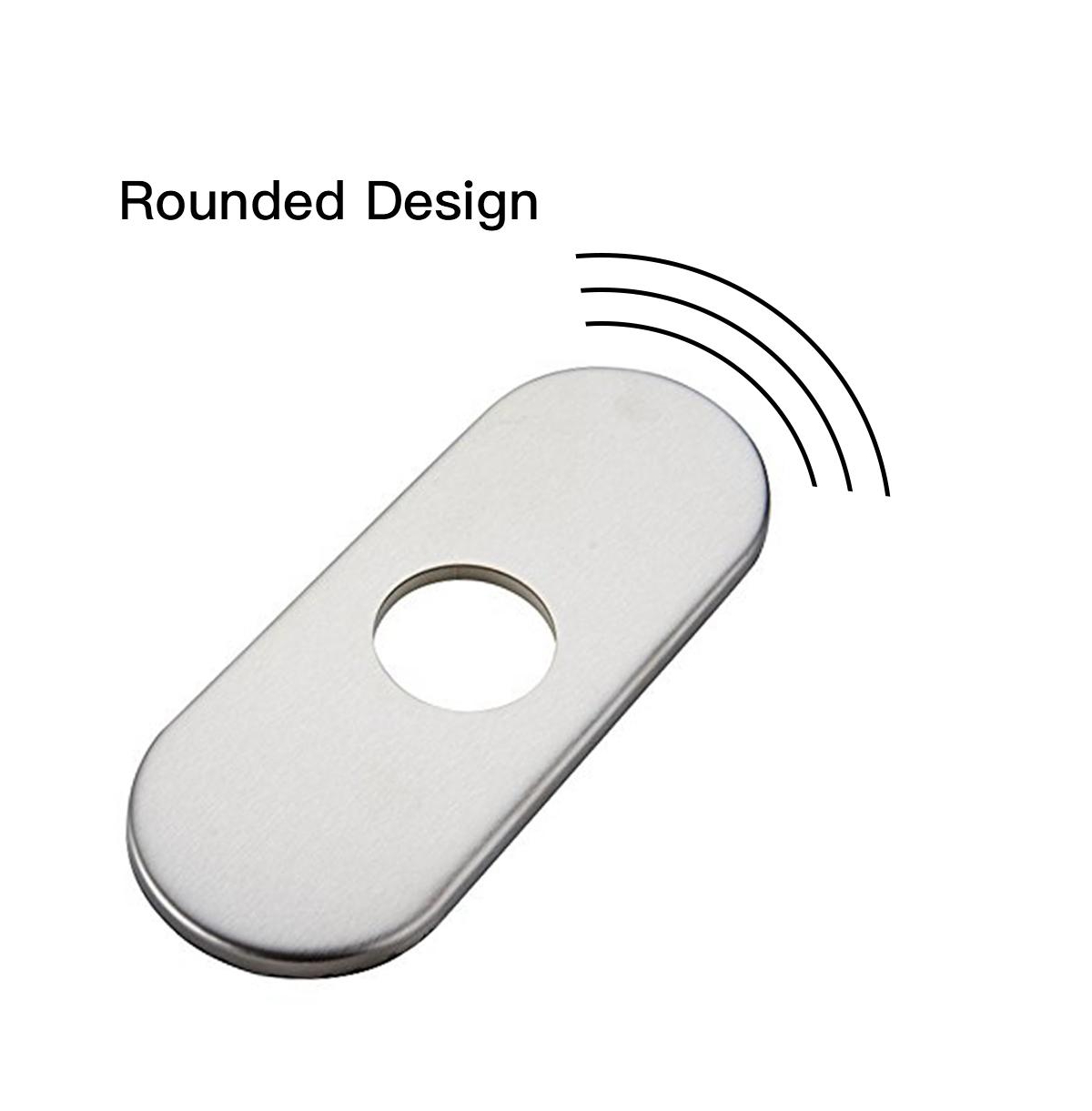 Greenspring 6 Inch Bathroom Vanity Sink Faucet 4" Hole Cover Deck Plate Escutcheon Brushed Nickel