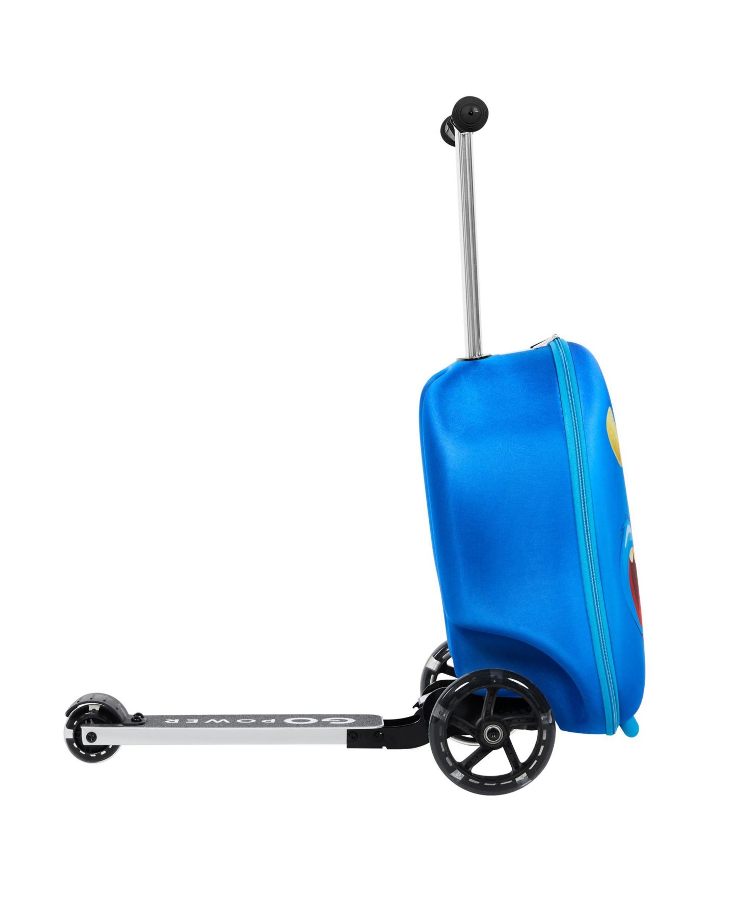 Детская игрушка GoPowerBike GoVoyage 3-Wheel Kids Luggage Scooter with Light-Up Wheels, цвет: Синий — фото 7