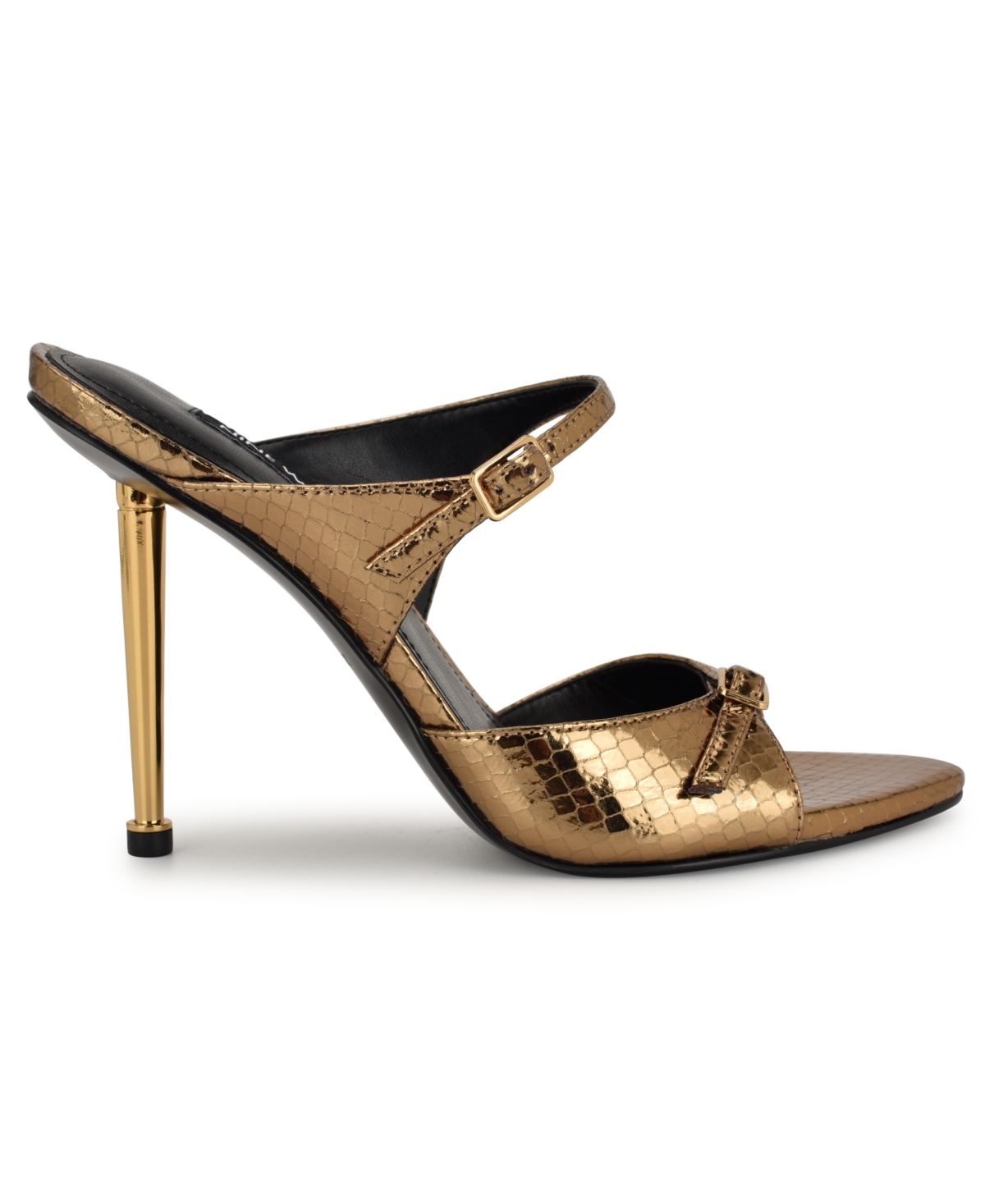 Nine West Women's Reida Open Toe Dress Sandals In Bronze Snake