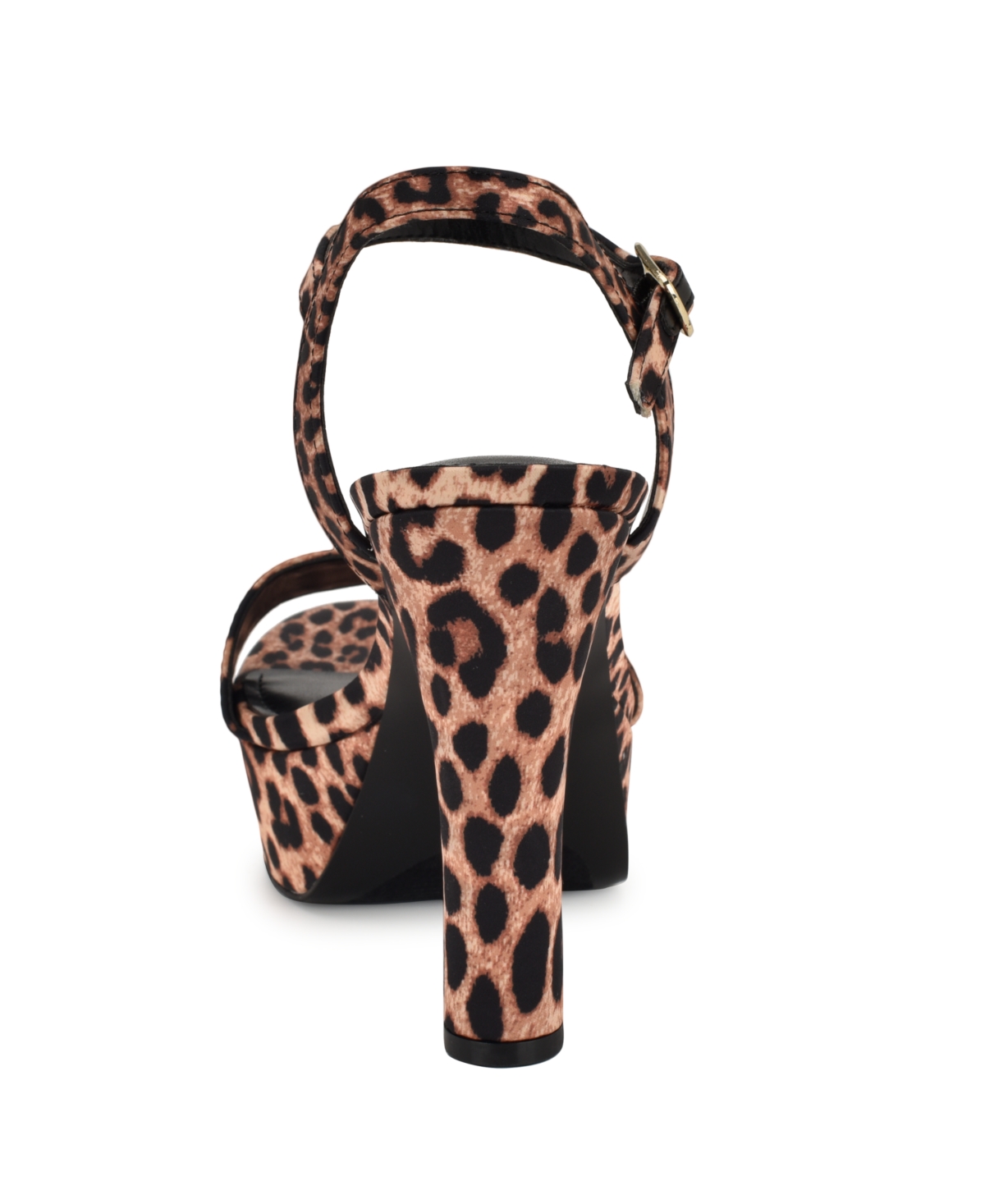Shop Nine West Women's Solas High Platform Stiletto Sandals In Leopard Satin