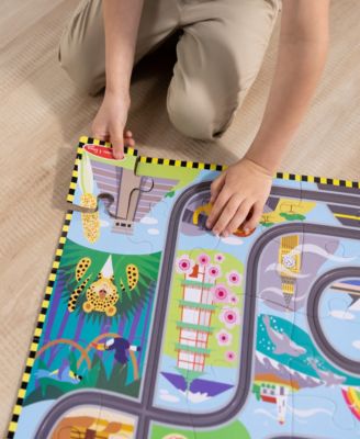 Race Track Floor Puzzle and Play Set
