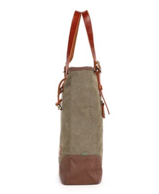 Red Wood Medium Canvas Tote Bag
