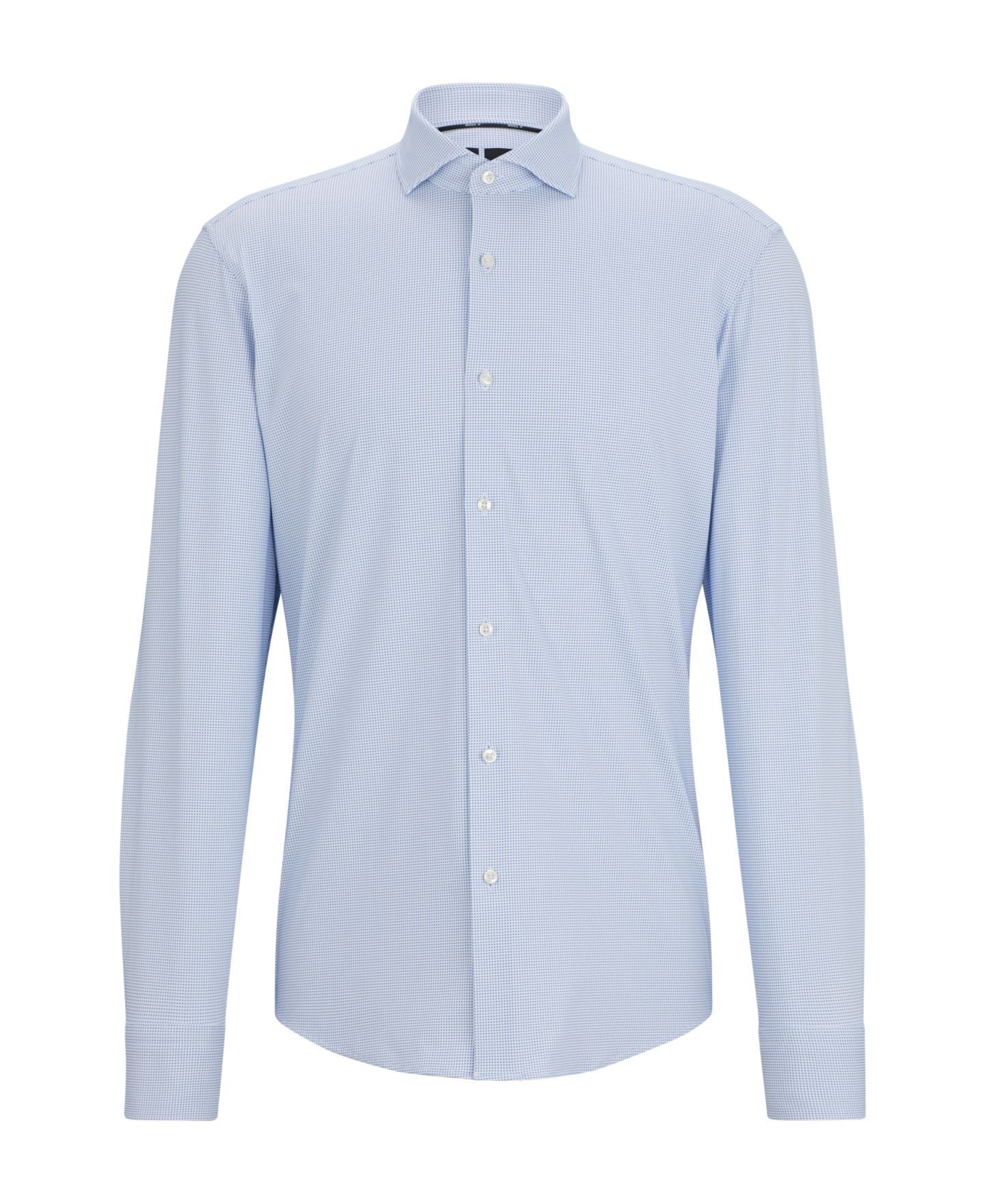 Мужская рубашка Hugo Boss Performance-Stretch Regular-Fit, цвет: Синий — фото 2