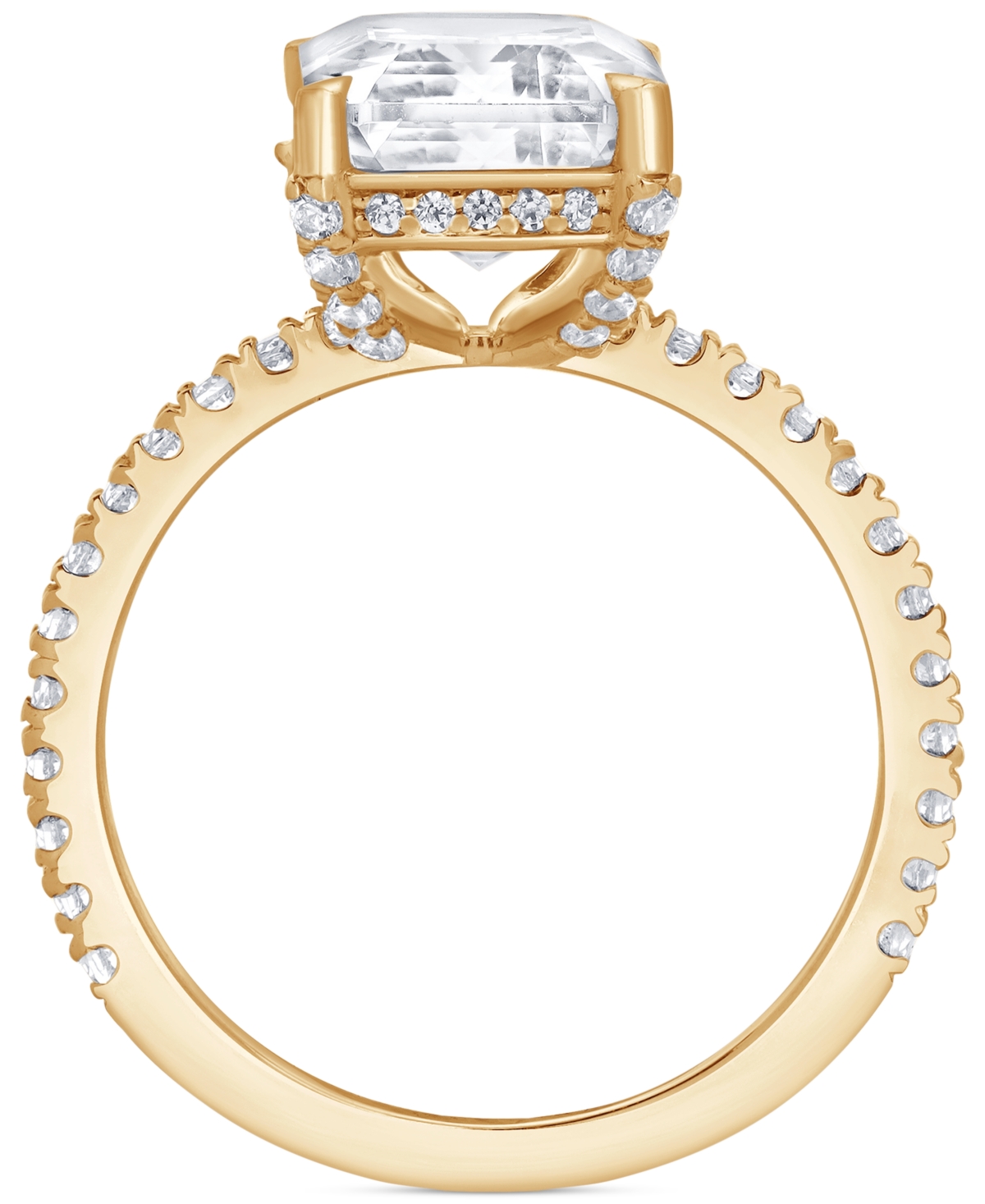 Badgley Mischka Igi Certified Lab Grown Diamond Emerald-cut Engagement Ring (5-1/2 Ct. T.w.) In 14k White, Yellow Or In Yellow Gold