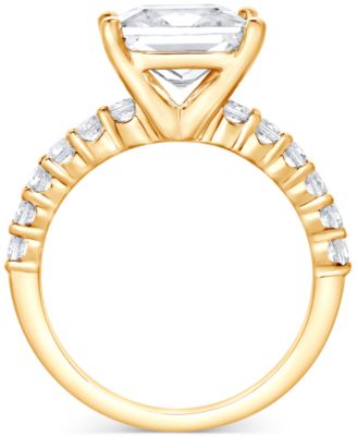Badgley Mischka IGI Certified Lab Grown Diamond Princess-Cut Engagement Ring (4 ct. t.w.) in 14k White, Yellow or Rose Gold