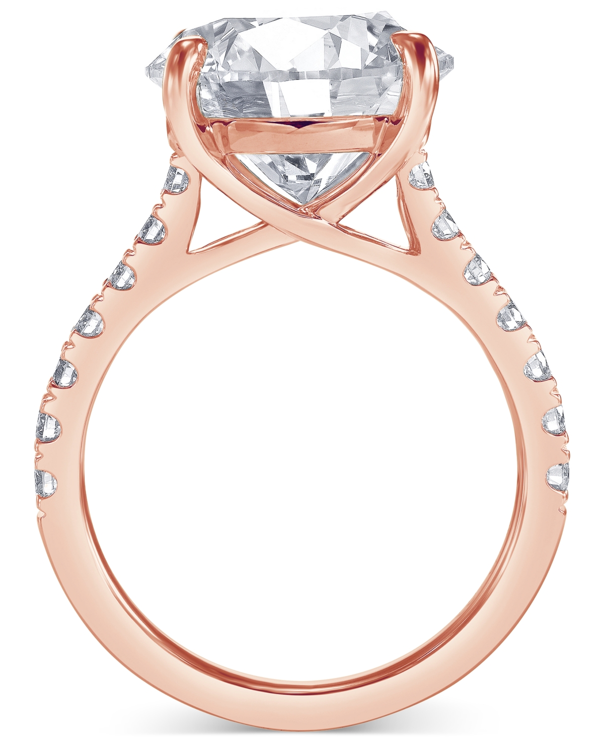 Badgley Mischka Igi Certified Lab Grown Diamond Engagement Ring (6 Ct. T.w.) In 14k White, Yellow Or Rose Gold In Rose Gold