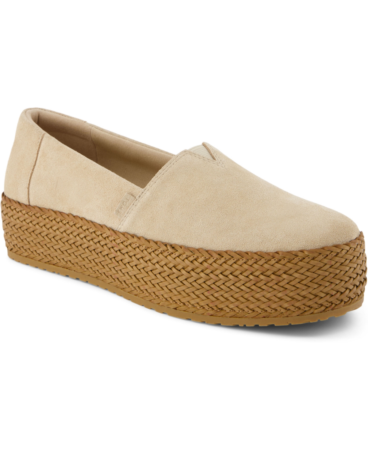 Toms Valencia Platform Slip-on Sneaker In Oatmeal Suede