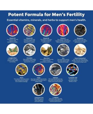 Men's Fertility Capsules, CoQ10 Maca Root Methyl Folate & D-Aspartic Acid for Enhanced Count Motility & Fertility Support, Nature's Craft, 270 ct