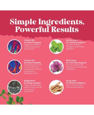 Menopause Support Capsules, Hormone Balance for Women for Night Sweats Mood, Nature's Craft, 30ct