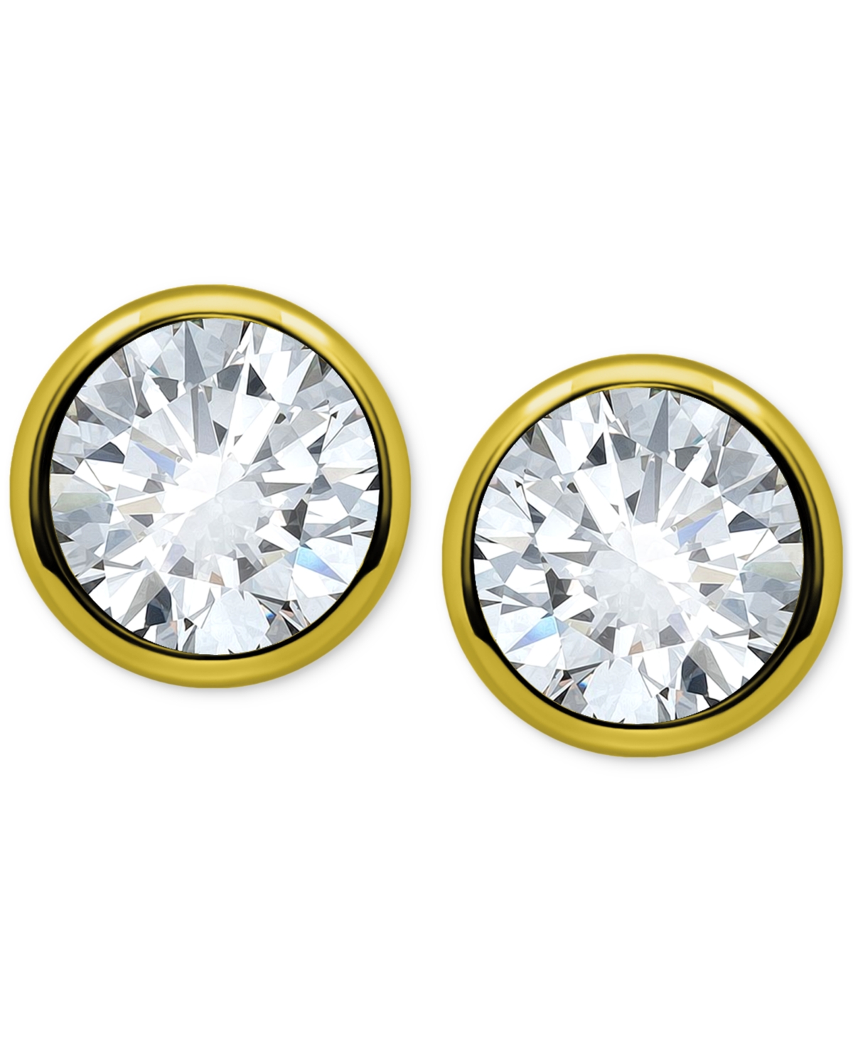 Giani Bernini Cubic Zirconia Solitaire Stud Earrings (3/4 Ct. T.w.) In Sterling Silver Or 18k Gold Over Sterling S In Gold