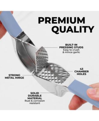 Garlic Press Comfort Grip with Peeler and Brush