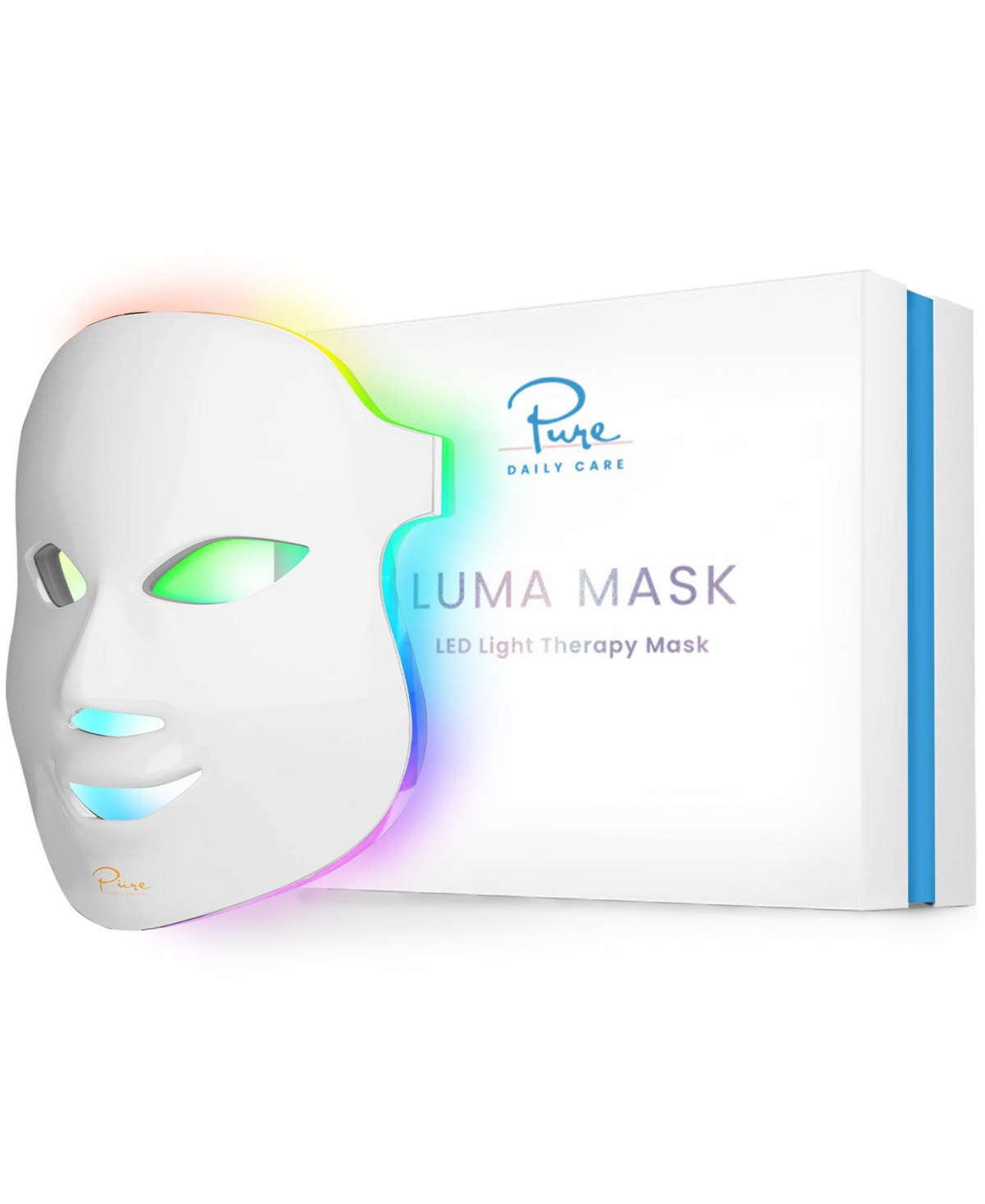 - Luma Mask Led Skin Therapy - Home Skin Rejuvenation & Anti-Aging Light Therapy - 7 Color Led - Facial Skin Care - White