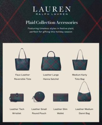 Lauren Ralph Lauren Women's Crosshatch Leather Medium Danni Shoulder Bag