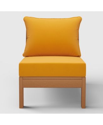 Outdoor HDPE Deep Seating Modular Armless Patio Chair with Cushions