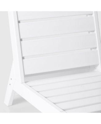 Outdoor HDPE Deep Seating Modular Armless Patio White Chair with Cushions