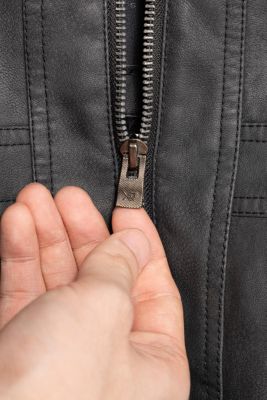 Boys Lined Moto PU Leather Jacket With Removable Hood