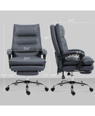 Microfibre Massage Office Chair with Heat, Reclining, Light
