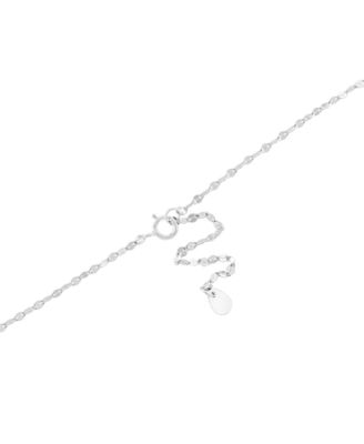 Simulated Turquoise Horn Pendant Necklace in Sterling Silver, 16" + 2" extender