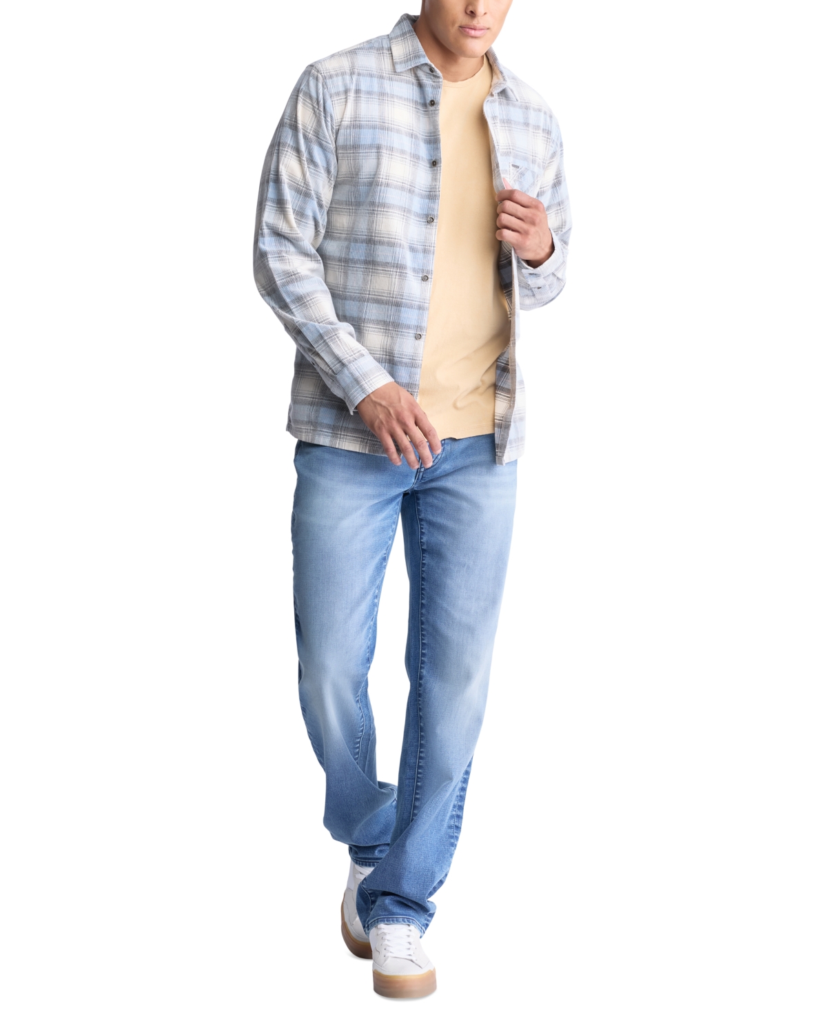 Buffalo David Bitton Men's Satro Classic-fit Plaid Button-down Corduroy Shirt In Deep Ultra